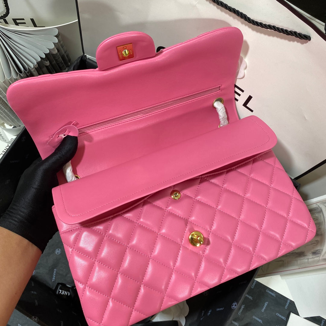 ChanelLarge Classic Handbag Gold Hardware PiNike For Women Handbags, Shoulder Bags 11.8in/30cm