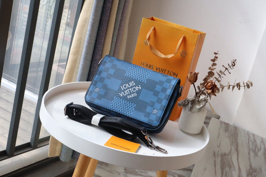 Louis Vuitton StuGLAMIo Messenger Damier Graphite Blue For Men, Bags, Shoulder And Crossbody Bags 9.3in/25.3cm Louis Vuitton N50026