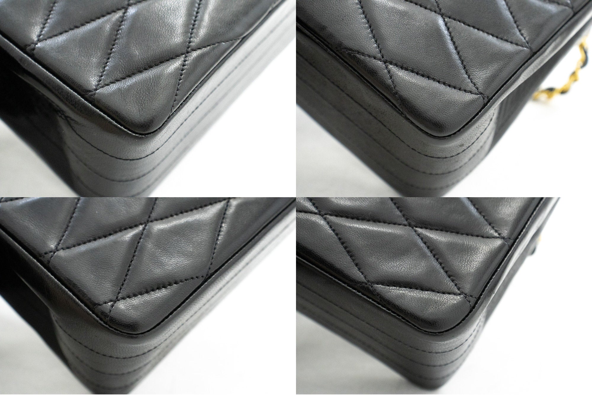 CHANEL Vintage Envelope Chain Shoulder Bag Flap Quilted Lambskin k32