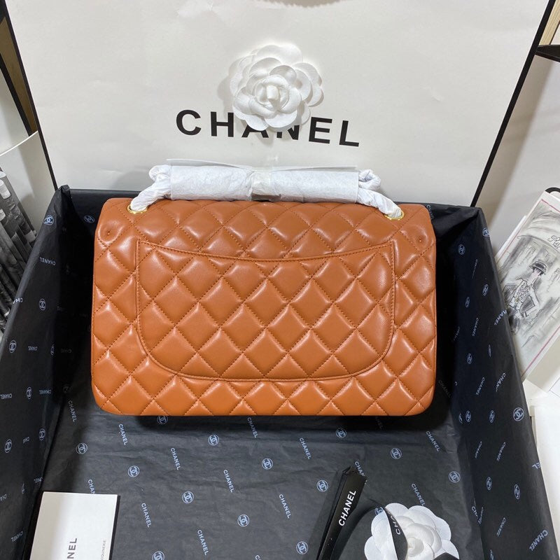 ChanelLarge Classic Handbag Gold Hardware Brown For Women Handbags, Shoulder Bags 11.8in/30cm