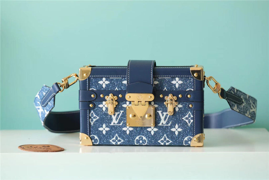 Louis Vuitton Petite Malle Jacquard Sin1854 Blue For Women, WomenÃƒÂ¢Ã¢â€šÂ¬Ã¢â€žÂ¢s Handbags, Shoulder Bags And Crossbody Bags 7.5in/19cm Louis VuittonÃƒâ€šÃ‚Â 