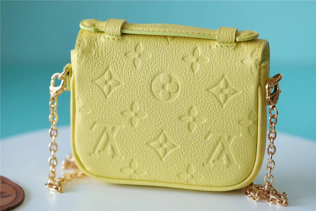 Louis Vuitton Micro Metis Monogram Empreinte Yellow For Women, Women’s Handbags, Shoulder And Crossbody Bags 5.5in/14cm Louis Vuitton M81407