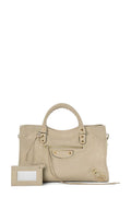 Classic City M Metallic Edge Beige Praline with Gold Hardware
