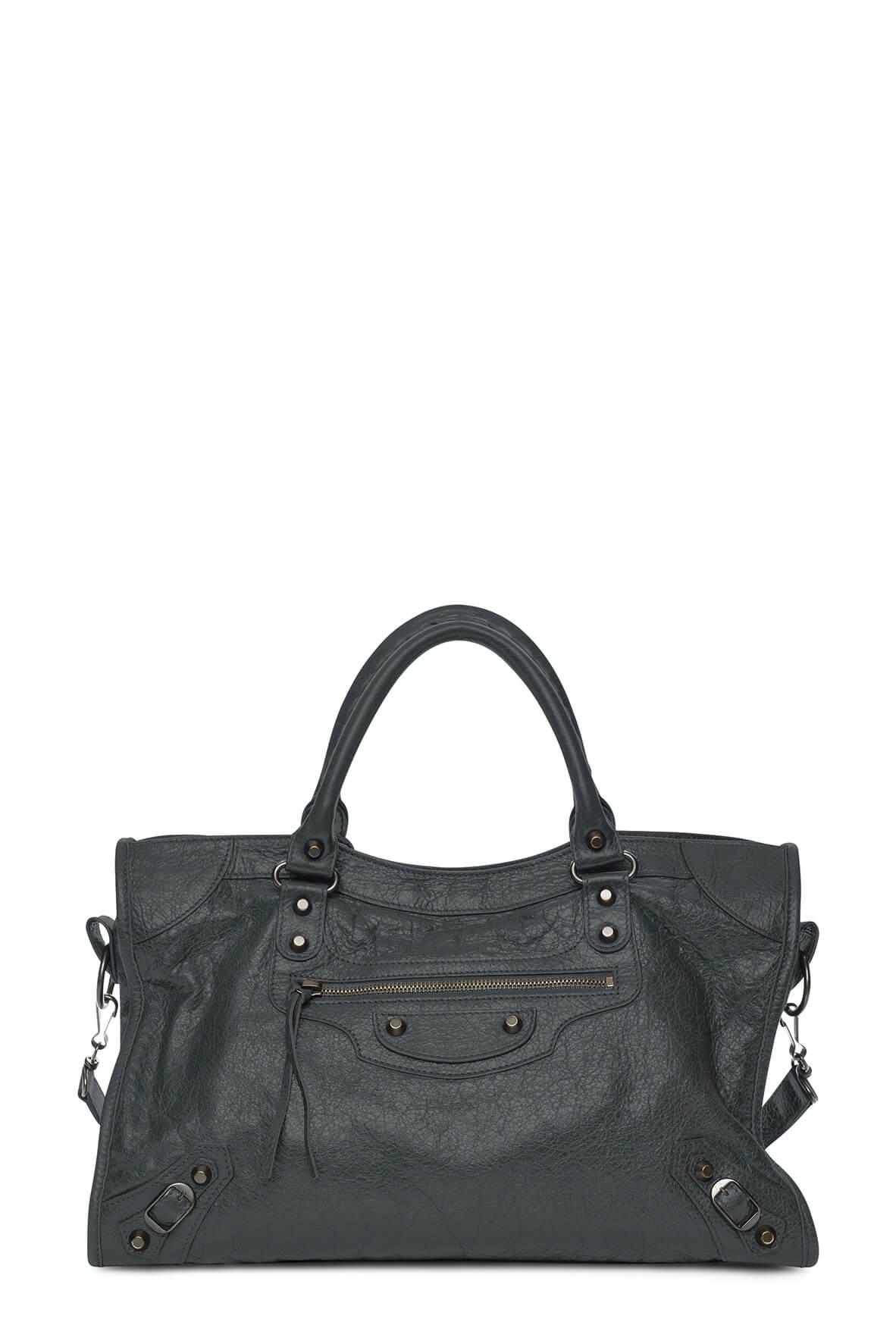Classic City M Dark Grey with Bronze Hardware