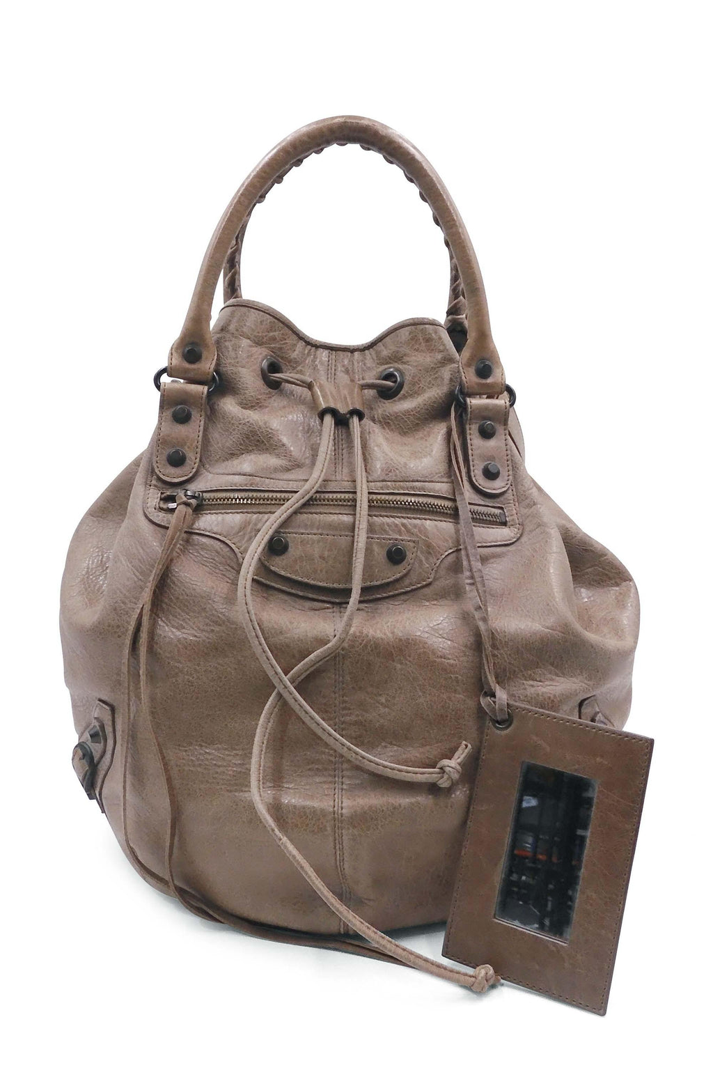 Classic Pompon Bag Noix