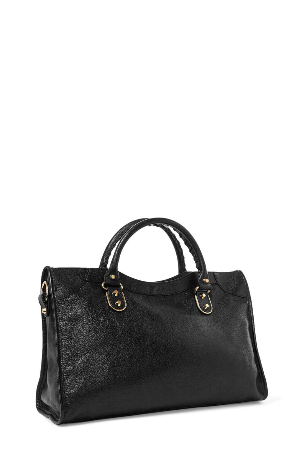 Classic City M Metallic Edge Black with Gold Hardware