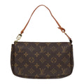 Louis Vuitton Pochette Accessoire  Canvas Clutch Bag