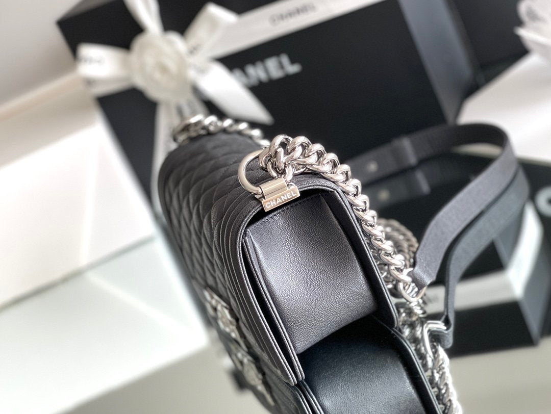 ChanelMini Classic GlamIapbag Black For Women 15cm/5.9 in