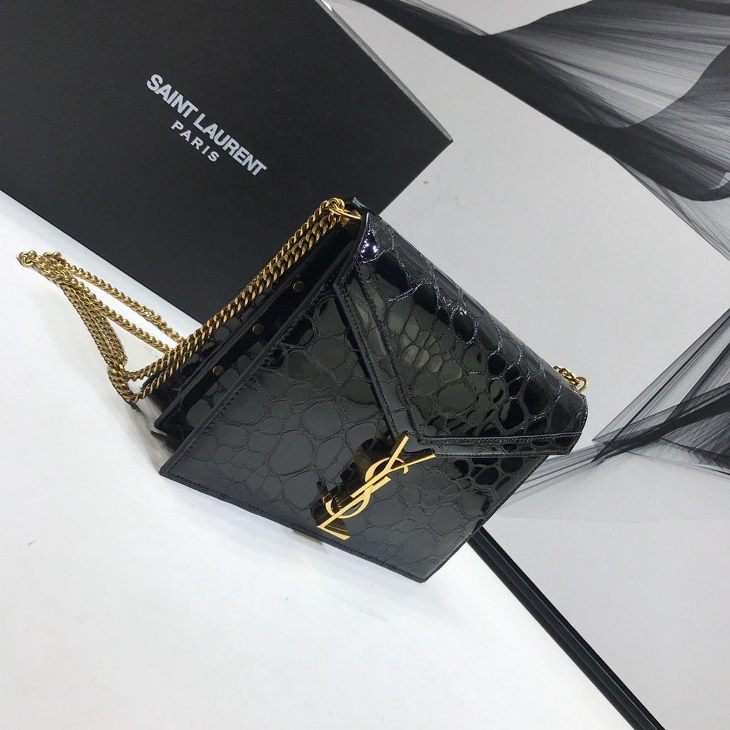 Saint Laurent Cassandra Small Crossbody Bag With Stone Print Black For Women 7.4in/19cm YSL