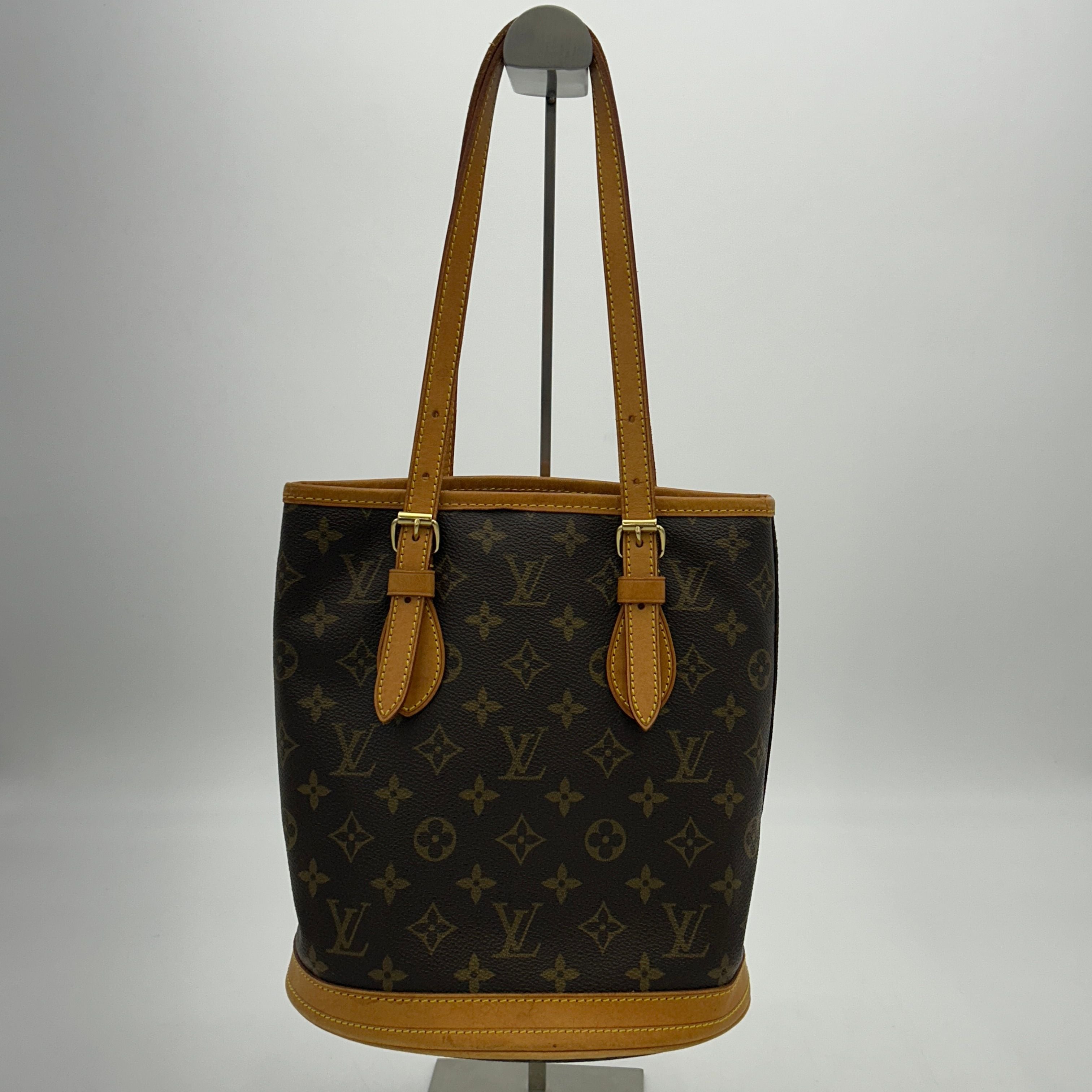 LOUIS VUITTON Monogram Bucket PM Shoulder Bag Louis Vuitton8857cc