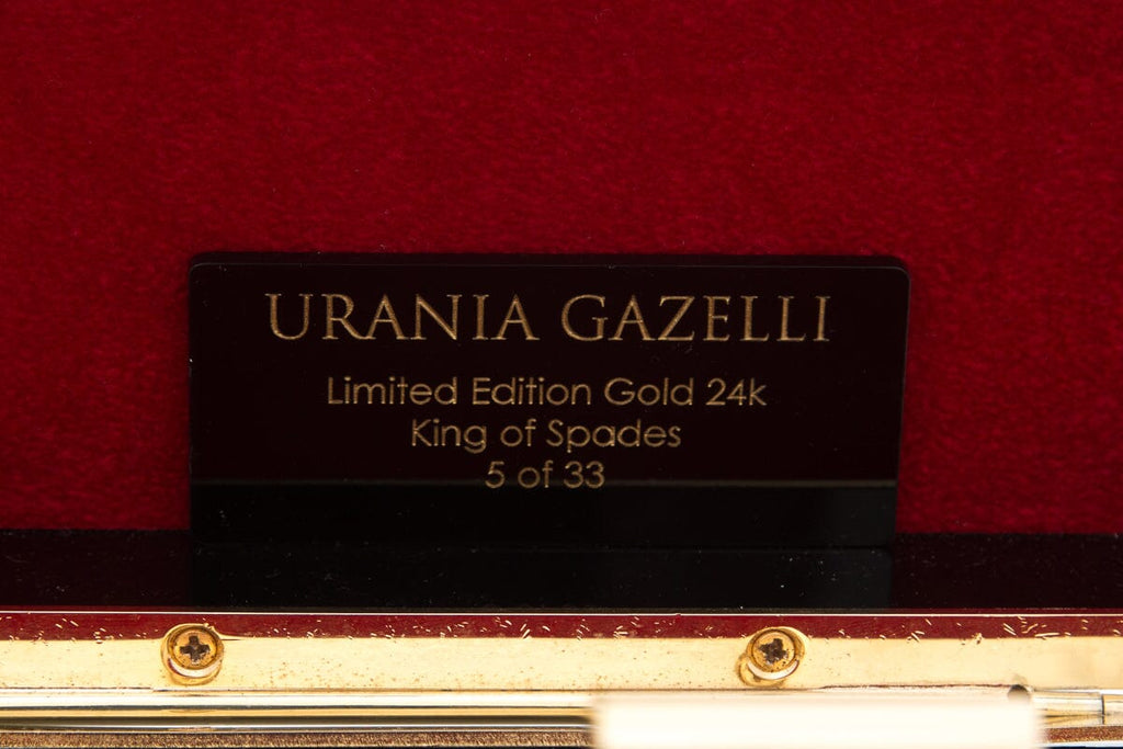 Urania Gazelli Gold & Black King Of Spades Clutch