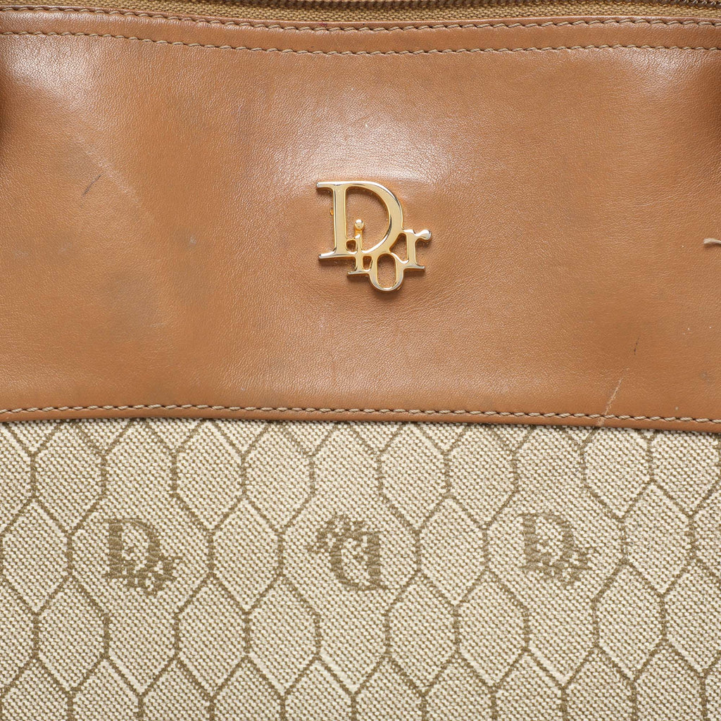 Dior Beige/br Honeycomb Coated Canvas And Leather 1:1 Rep Tote