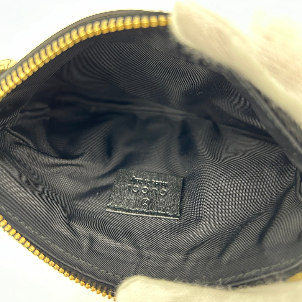 Gucci Interlocking G GG Glitter Supreme Shoulder Bag Black Navy Blue