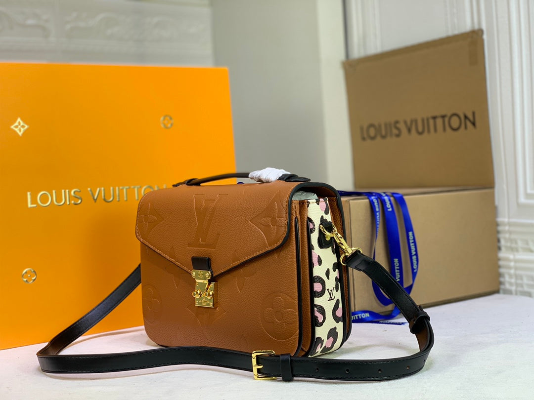 Louis Vuitton Pochette Metis Monogram Empreinte Caramel For Women,  Shoulder And Crossbody Bags 9.8in/25cm Louis Vuitton