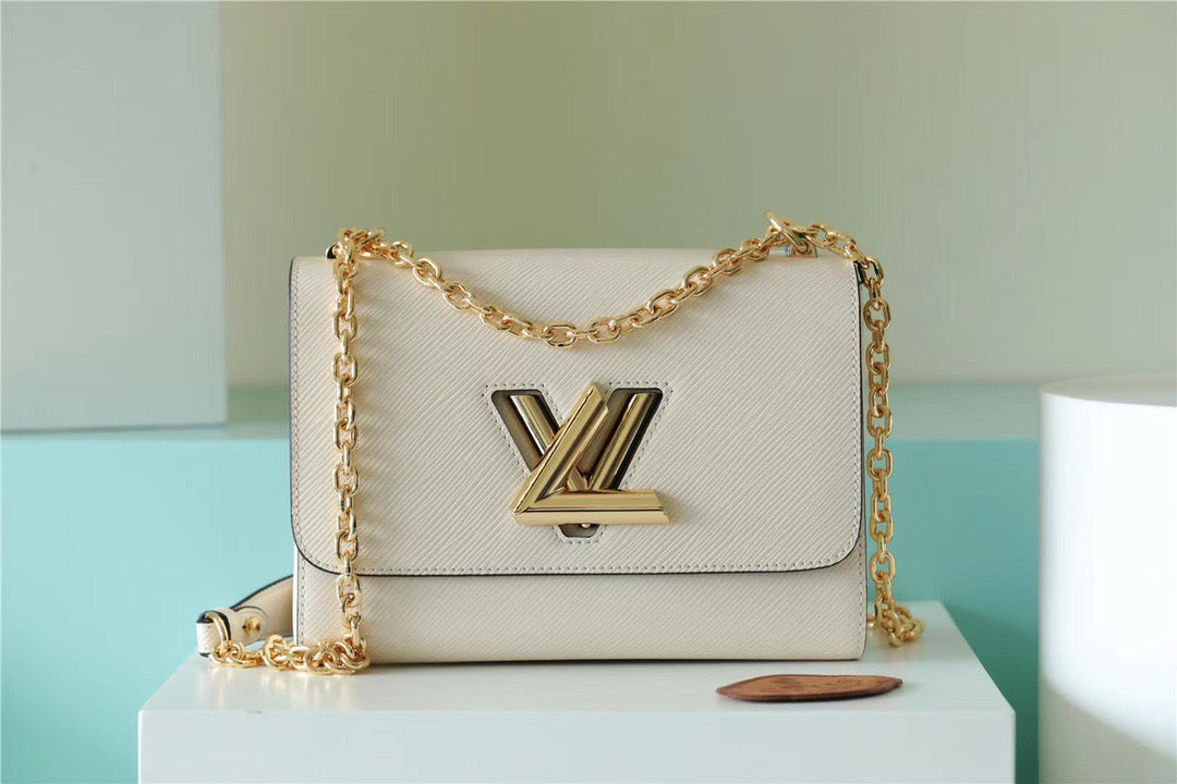 Louis Vuitton Twist MM Epi White For Women, WomenÃƒÂ¢Ã¢â€šÂ¬Ã¢â€žÂ¢s Bags, Shoulder And Crossbody Bags 9.1in/23cm Louis Vuitton M55513