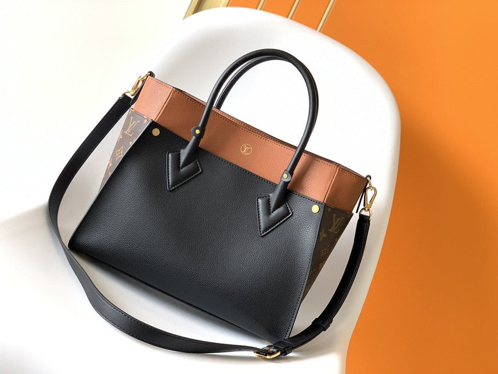 Louis Vuitton On My Side MM Tote Bag Monogram Canvas Black For Women,  Shoulder Bags 12in/31cm Louis Vuitton M53823