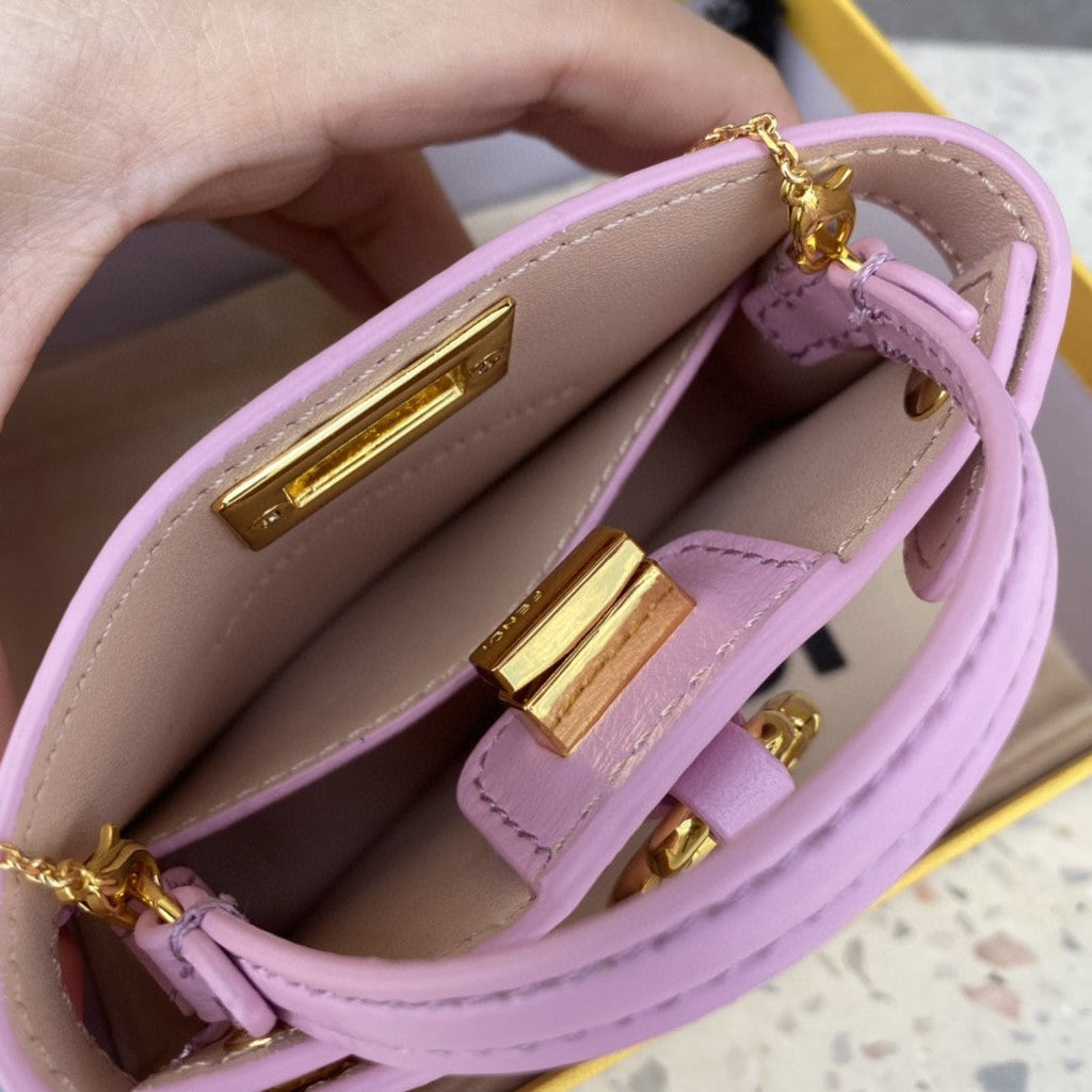 Nano Peekaboo Charm Crossbody Pink Bag For Woman 12cm/4.5in