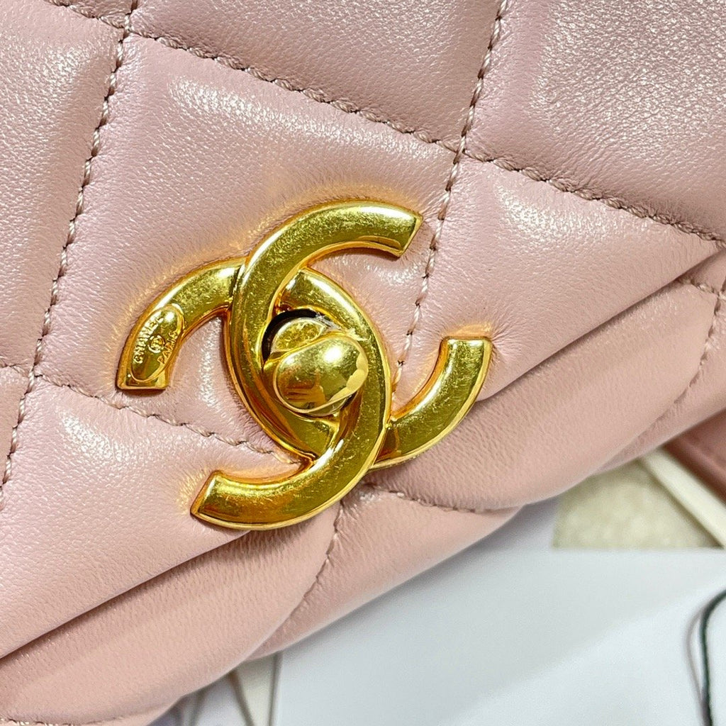 ChanelLarge GlamIap Bag Gold Hardware PiNike For Women Handbags, Shoulder Bags 9.1in/23cm AS3367