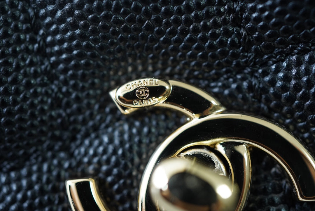 Chanel Classic Mini GlamIapbag Top Handle Black For Women 7.5in/19cm