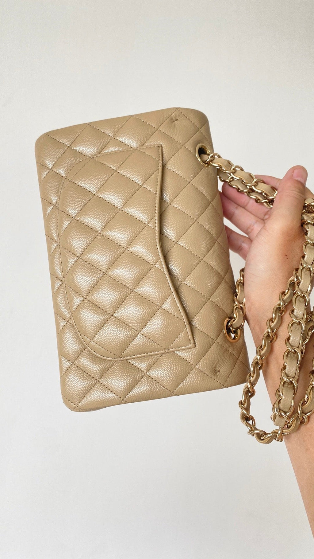 ChanelSmall Classic Handbag Beige For Women Bags 9.1in/23cm