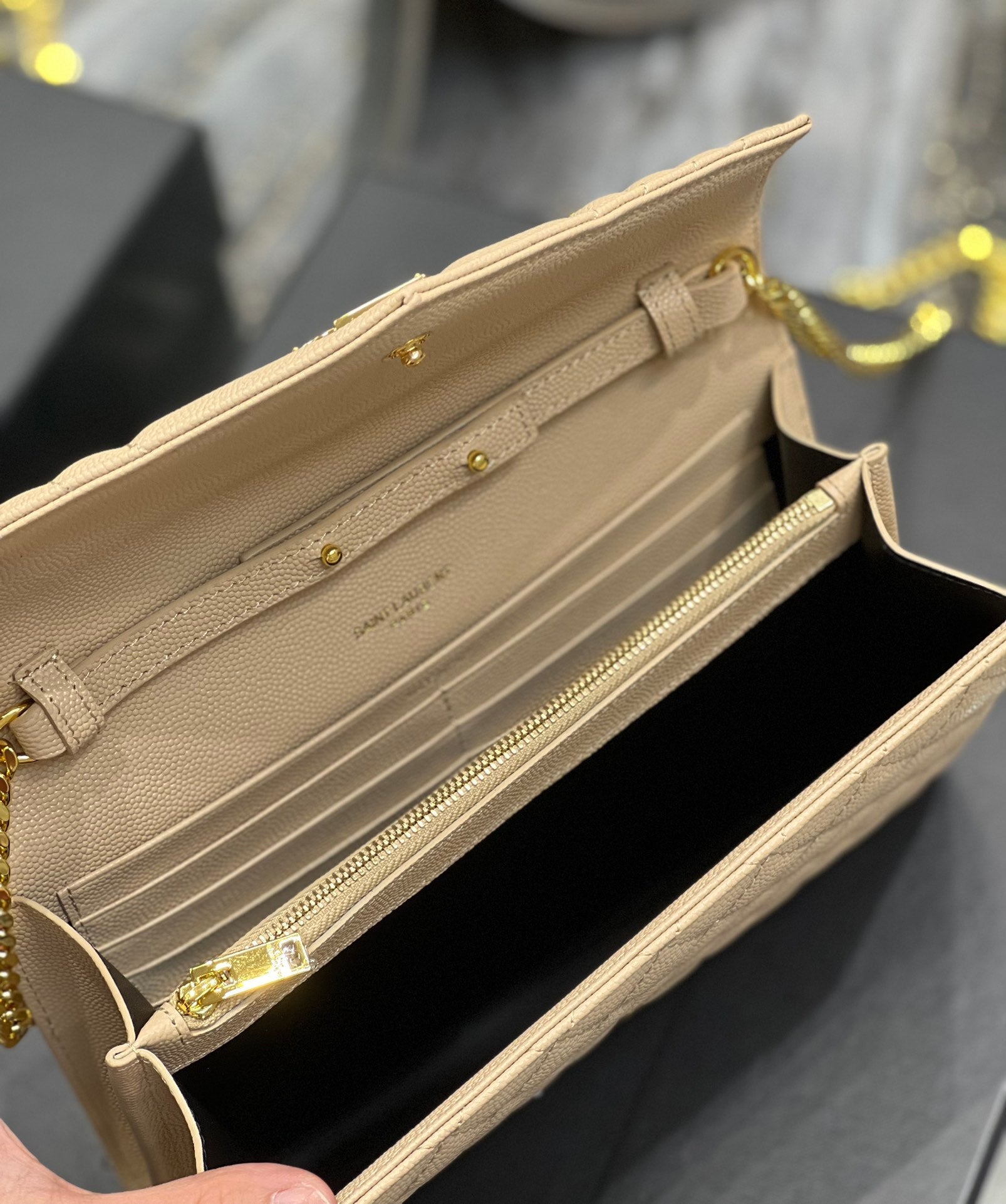 Top Quality Envelope Small Chain Bag Beige For Women, Women’s Bags 8.6in/22cm YSL