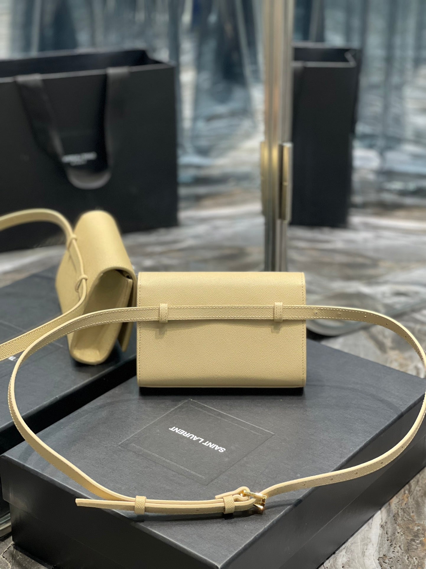 Top Quality Kate Belt Bag Beige For Women, Women’s Bags 7in/18cm YSL