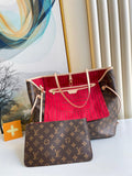Louis Vuitton Neverfull MM Monogram Canvas Red For Women,  Shoulder Bags 12.6in/31cm Louis Vuitton M41178