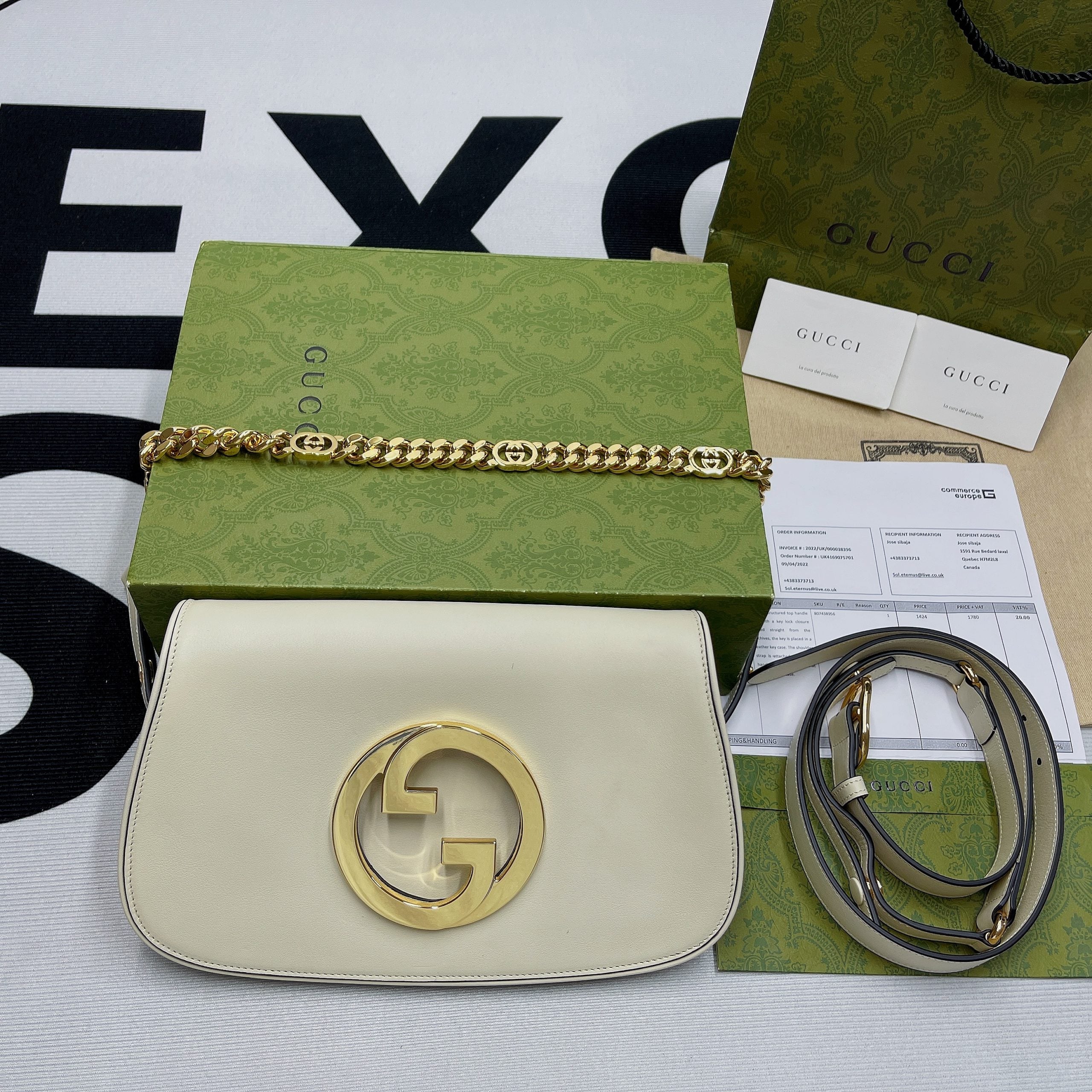 BlonGLAMIe Shoulder Bag White For Women, Women’s Bags 11in/28cm 699268 UXX0G 9022