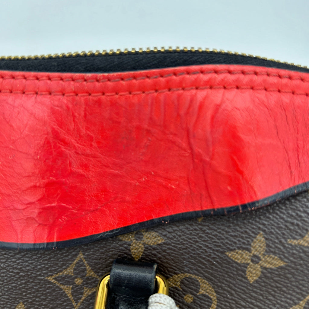 Louis Vuitton Monogram Tuileries Brown Red Canvas Shoulder Bag