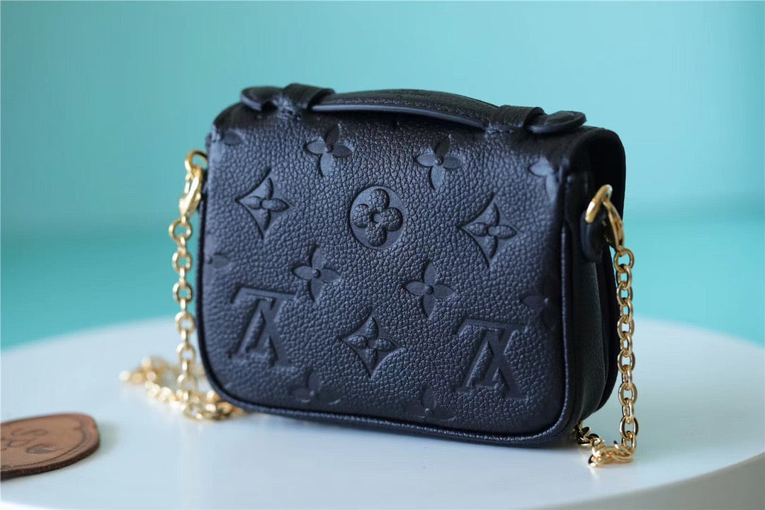 Louis Vuitton Micro Metis Monogram Empreinte Black For Women, Women’s Handbags, Shoulder And Crossbody Bags 5.5in/14cm Louis Vuitton 