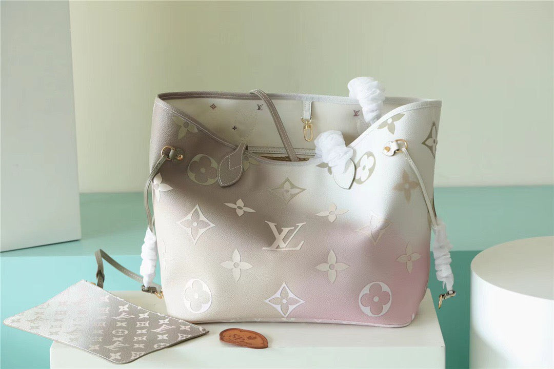 Louis Vuitton Neverfull MM Monogram Canvas Sunset Khaki For Women,  Shoulder and Crossbody Bags 12.2in/31cm Louis Vuitton M59859