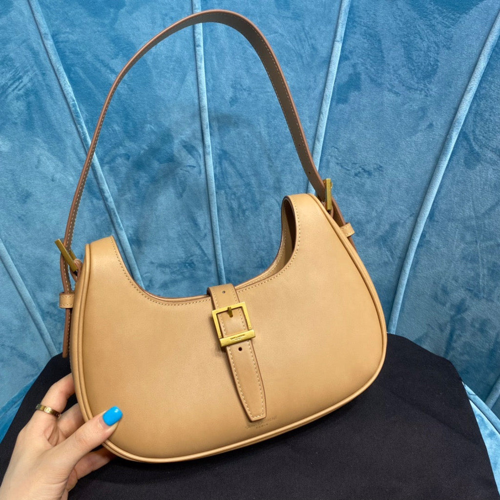 YSSL Le Fermoir Hobo Bag Brown For Women 9.5in/24cm YSLÂ 