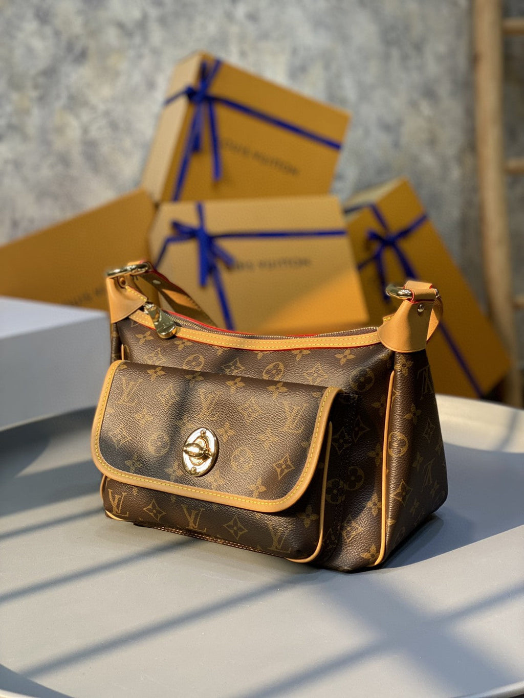 Louis Vuitton Tikal GM Monogram Canvas For Women,  Shoulder Bags 30cm Louis Vuitton M40077