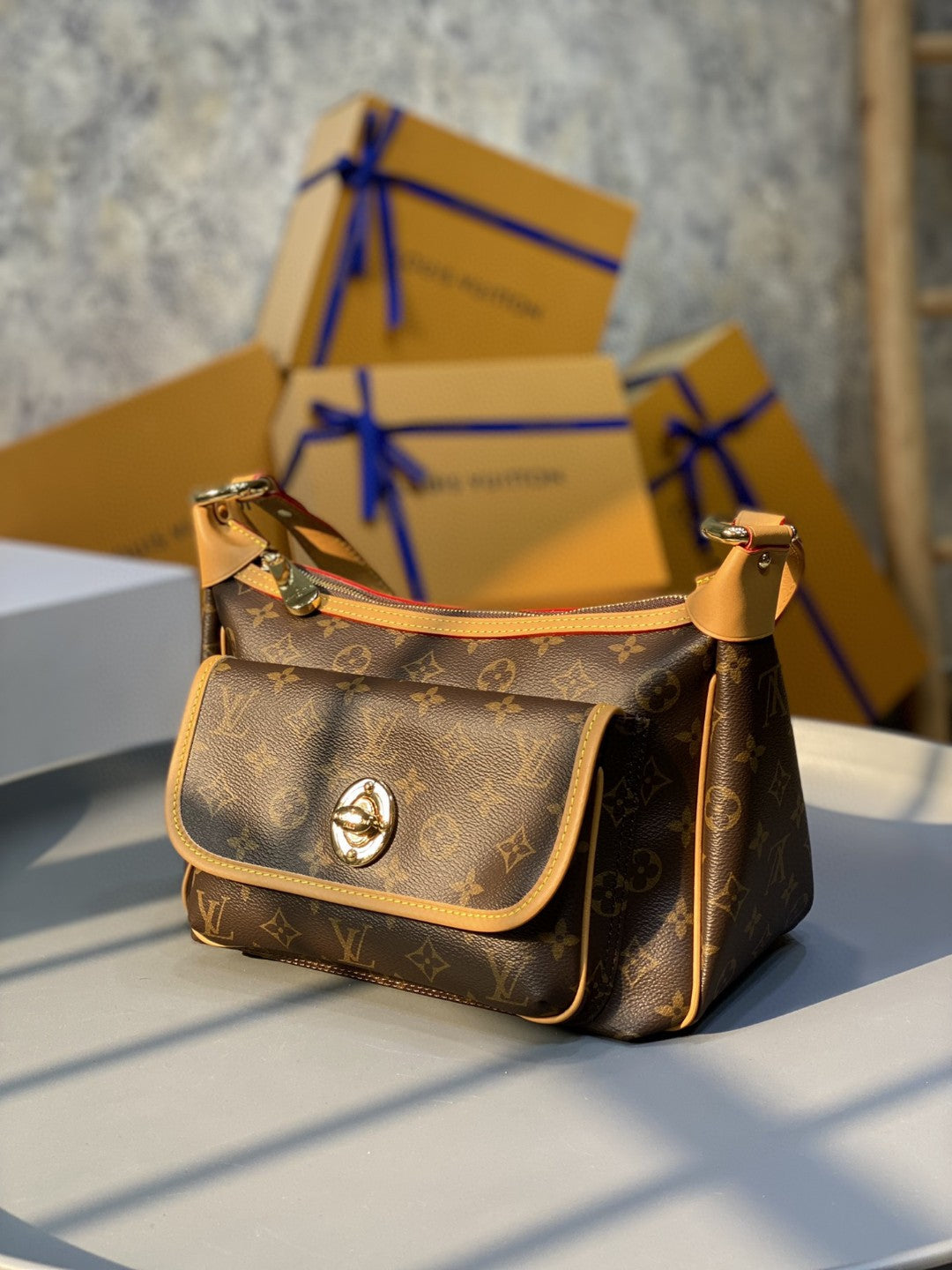 Louis Vuitton Tikal GM Monogram Canvas For Women,  Shoulder Bags 30cm Louis Vuitton M40077