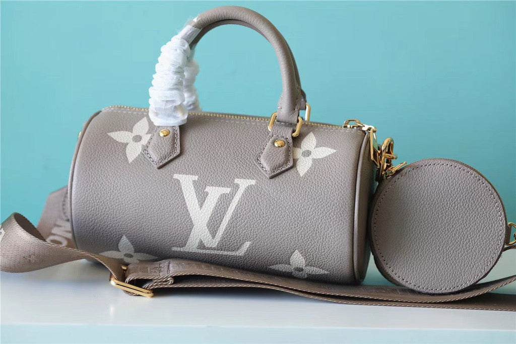 Louis Vuitton Papillon Monogram Empreinte Tourterelle / Creme Beige For Women, WomenÃƒÂ¢Ã¢â€šÂ¬Ã¢â€žÂ¢s Handbags, Shoulder Bags And Crossbody Bags 7.9in/20cm Louis Vuitton M46031