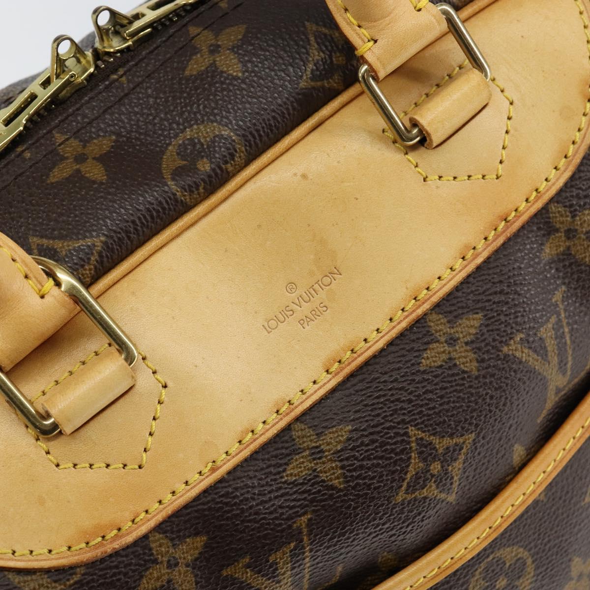 Louis Vuitton Deauville Handbag Monogram Canvas Brown Canvas Handbag