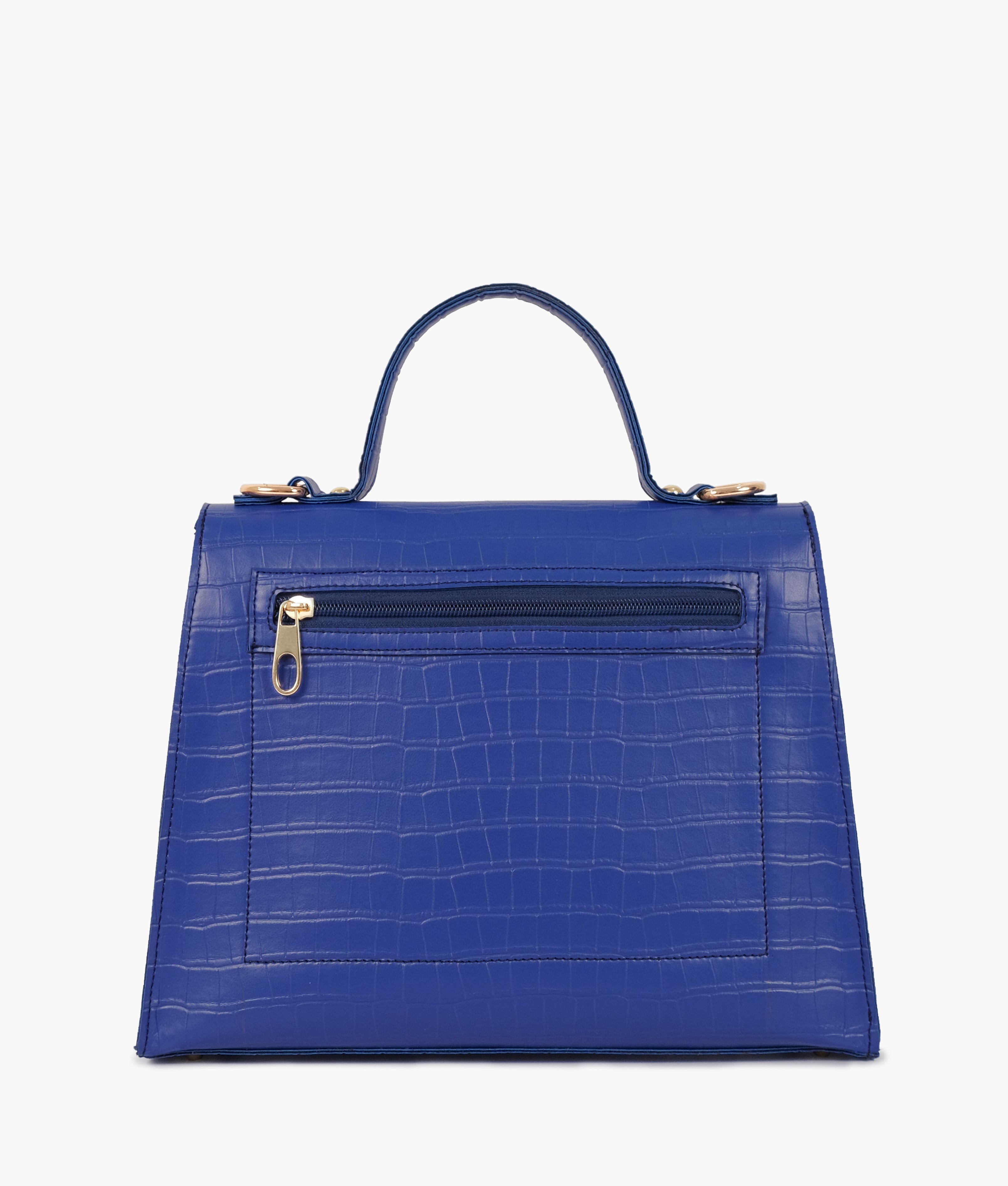 Blue top-handle crocoDiorle mini bag