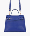 Blue top-handle crocoDiorle mini bag
