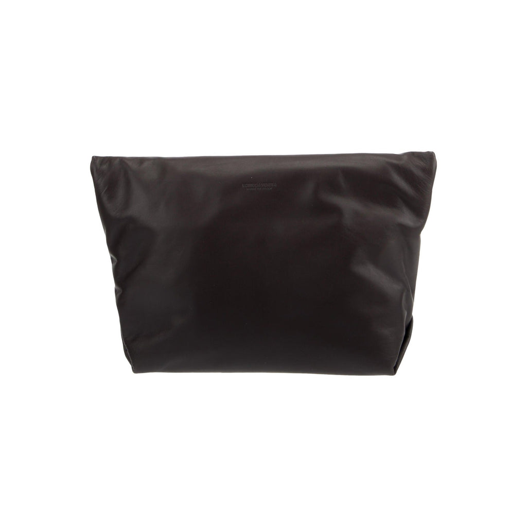 Bottega Veneta Leather Brown Zip Pouch