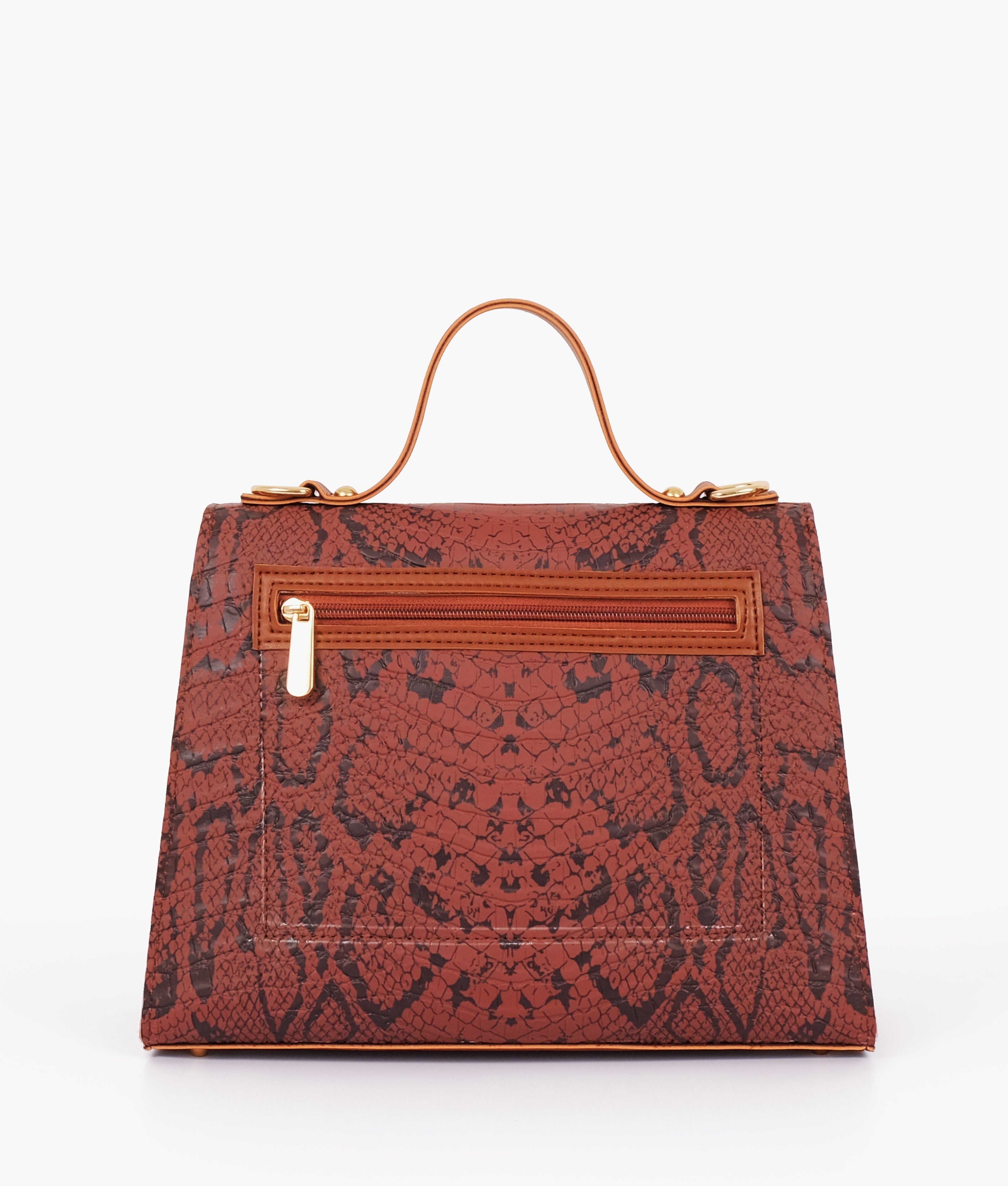 Brown crocoDiorle cross-body bag with top-handle