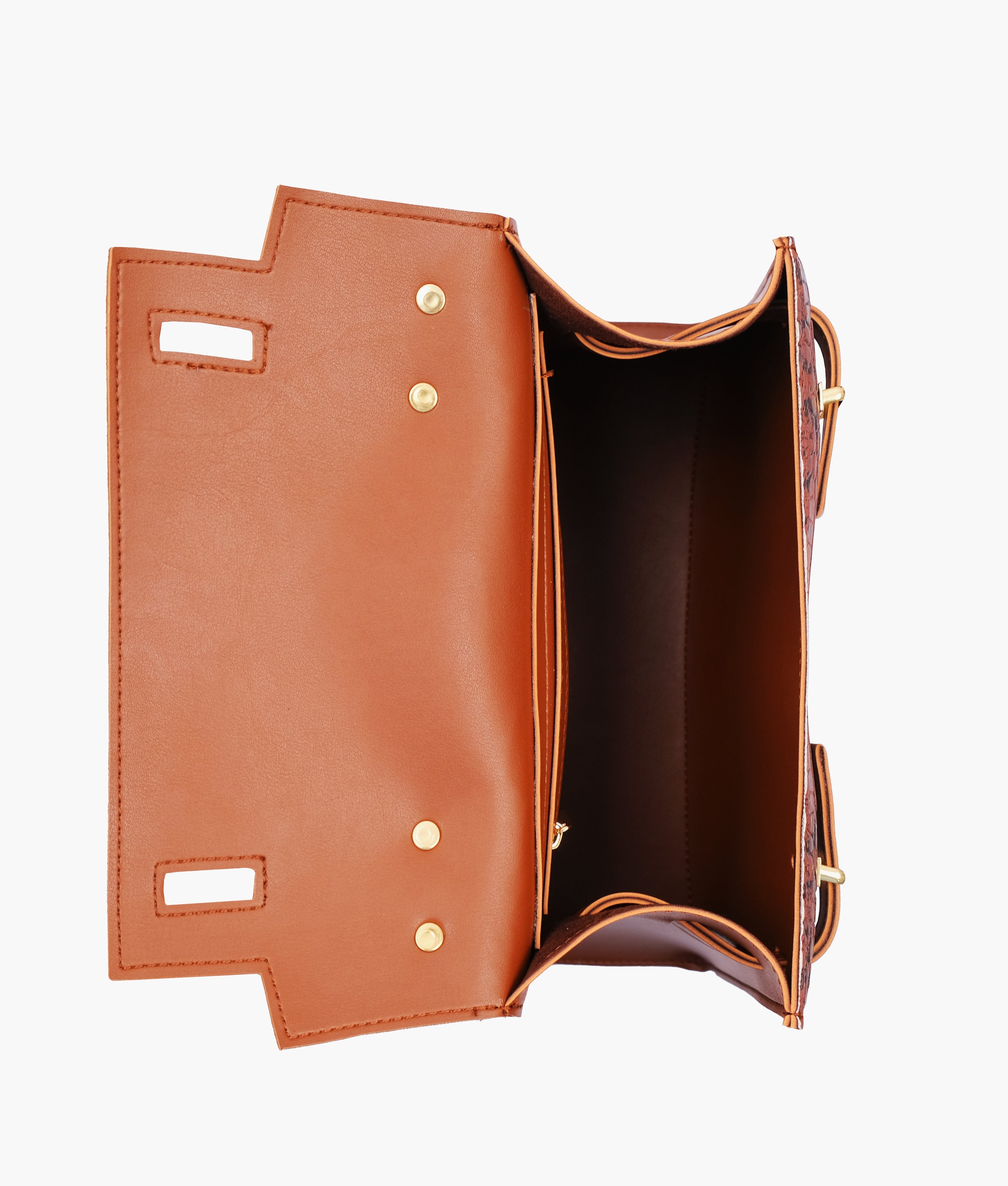 Brown crocoDiorle cross-body bag with top-handle