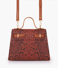Brown crocoDiorle cross-body bag with top-handle