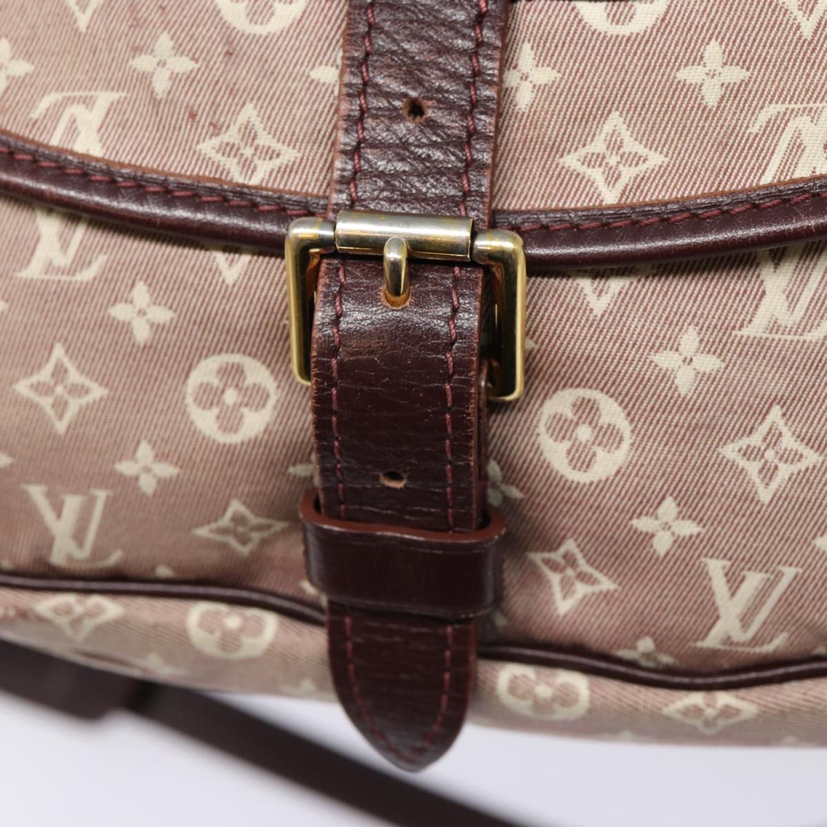 LOUIS VUITTON Monogram Idylle Saumur PM Shoulder Bag Sepia M40669 Auth bs17039