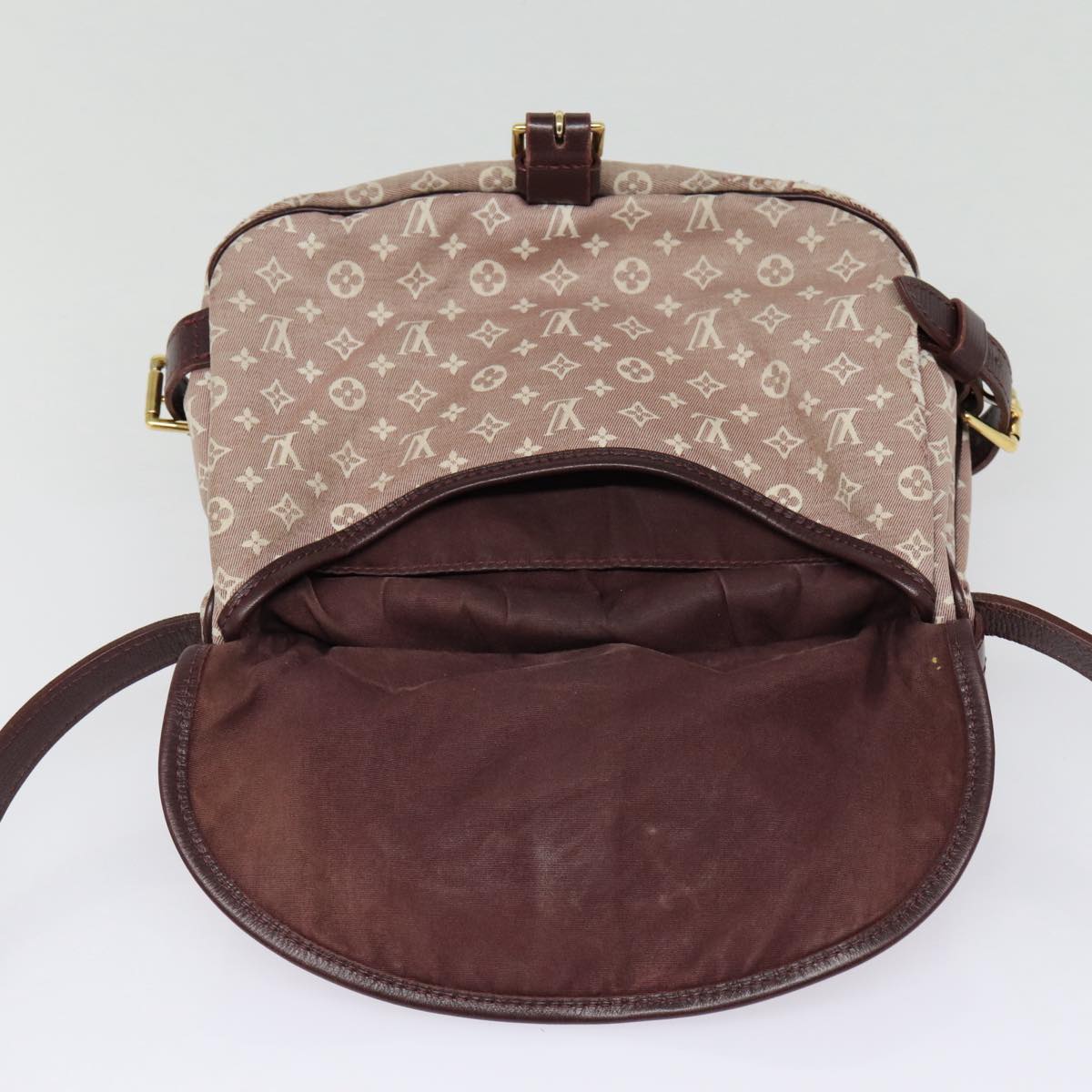 LOUIS VUITTON Monogram Idylle Saumur PM Shoulder Bag Sepia M40669 Auth bs17039