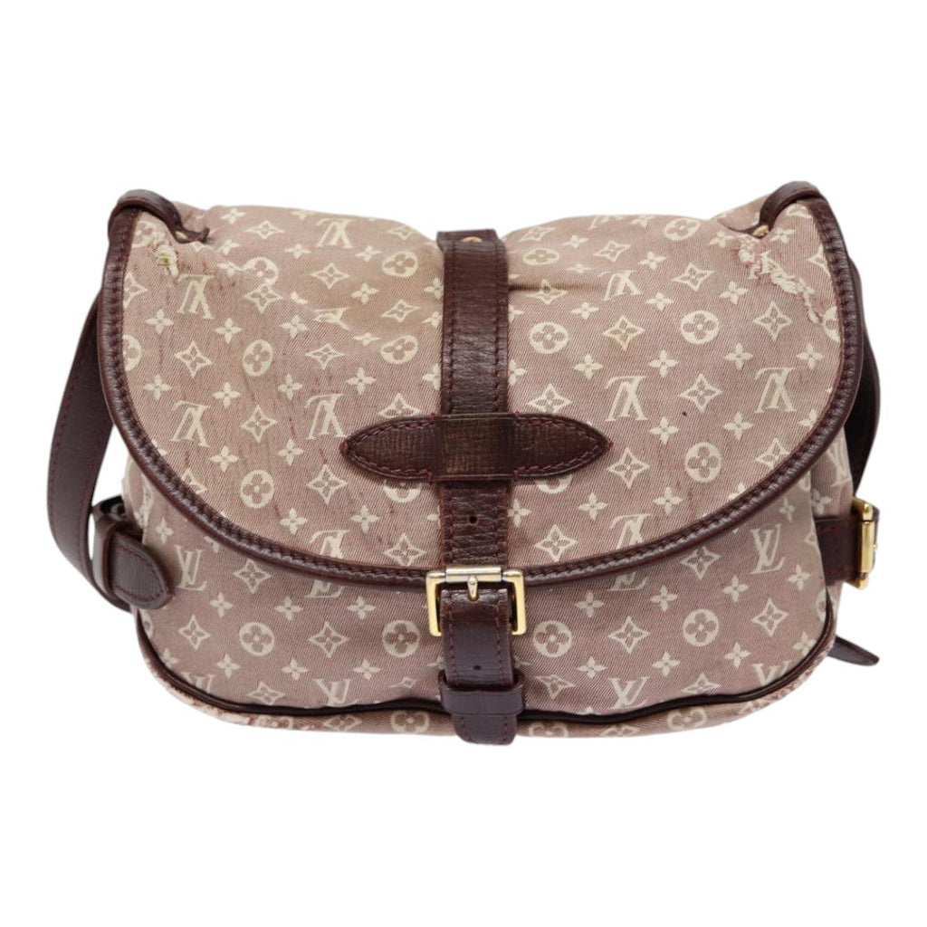 LOUIS VUITTON Monogram Idylle Saumur PM Shoulder Bag Sepia M40669 Auth bs17039
