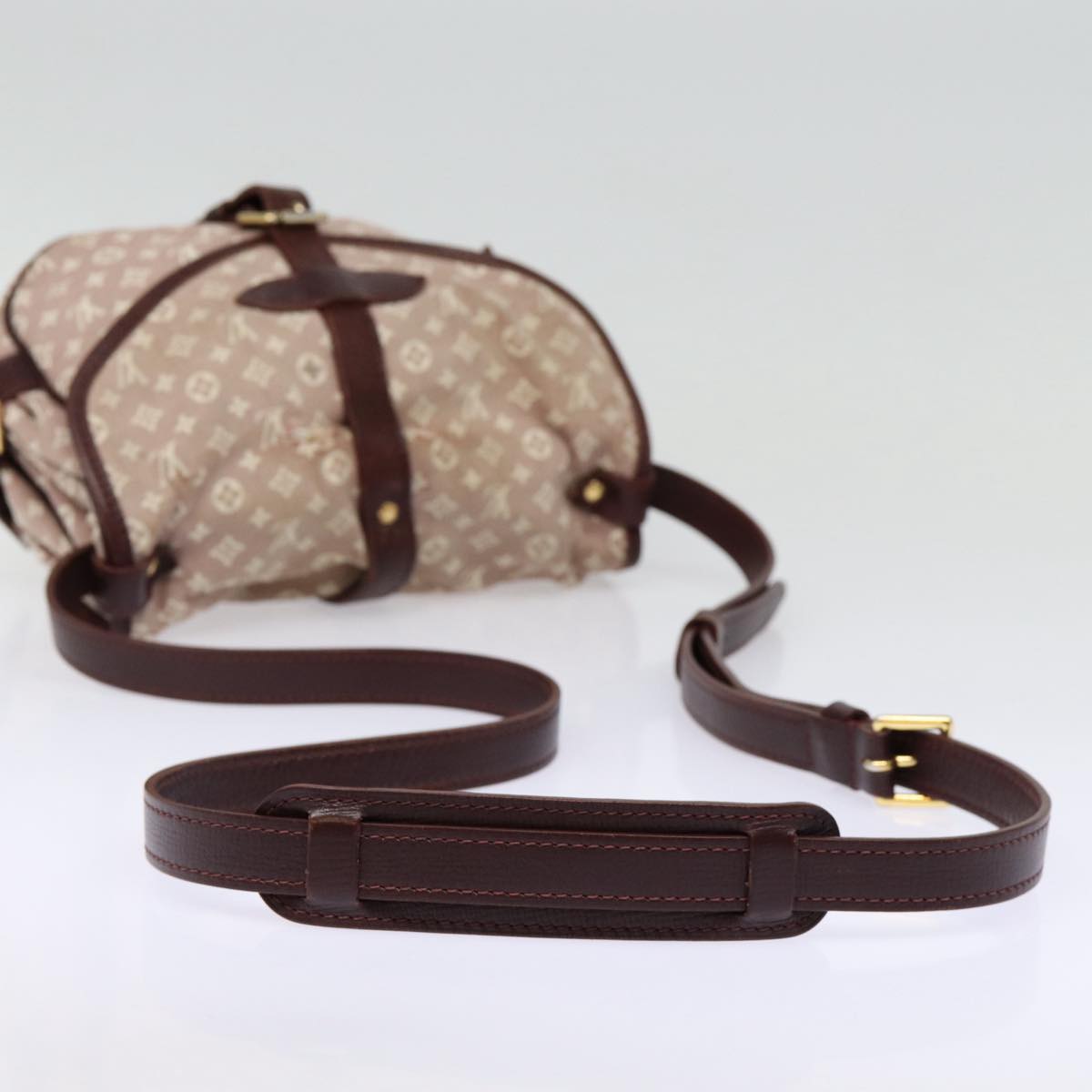 LOUIS VUITTON Monogram Idylle Saumur PM Shoulder Bag Sepia M40669 Auth bs17039