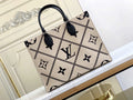 Louis Vuitton Onthego MM Tote Bag Monogram Empreinte CrÃƒÆ’Ã‚Â¨me Beige For Women, Women Handbags, Shoulder Bags And Crossbody Bags 13.8in/35cm Louis Vuitton M46016
