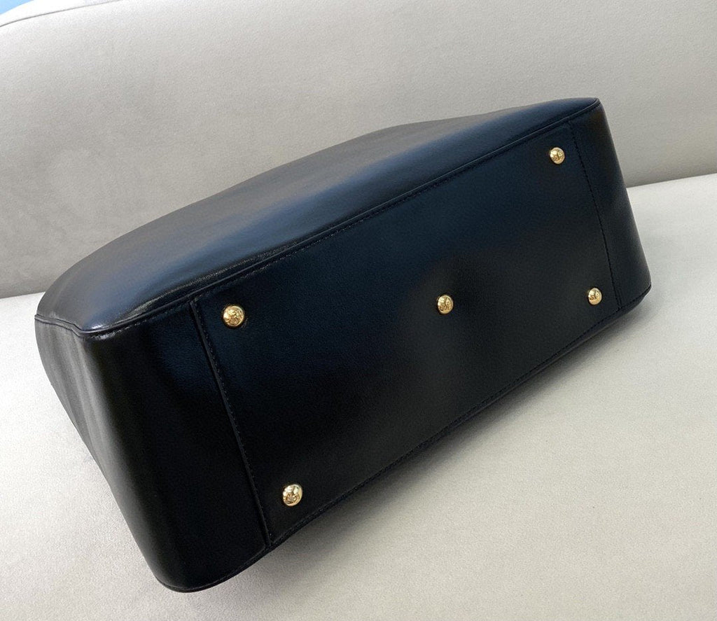 FI MeGLAMIum FF Tote Shoulder Black Bag For Woman 38cm/15in
