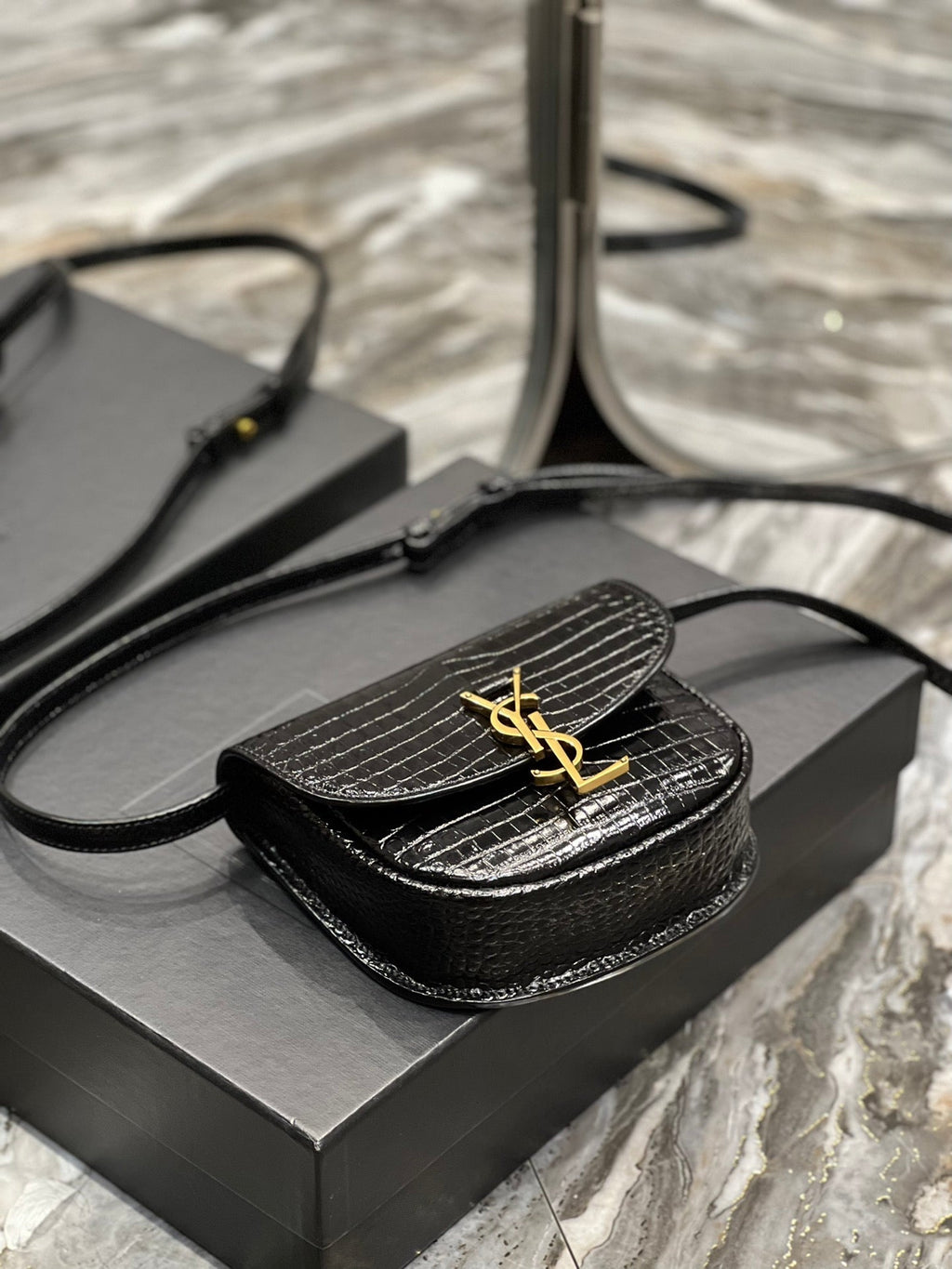 Top Quality Kaia Small Satchel Black For Women, Women’s Bags 7in/18cm YSL? 619740DND0W1000