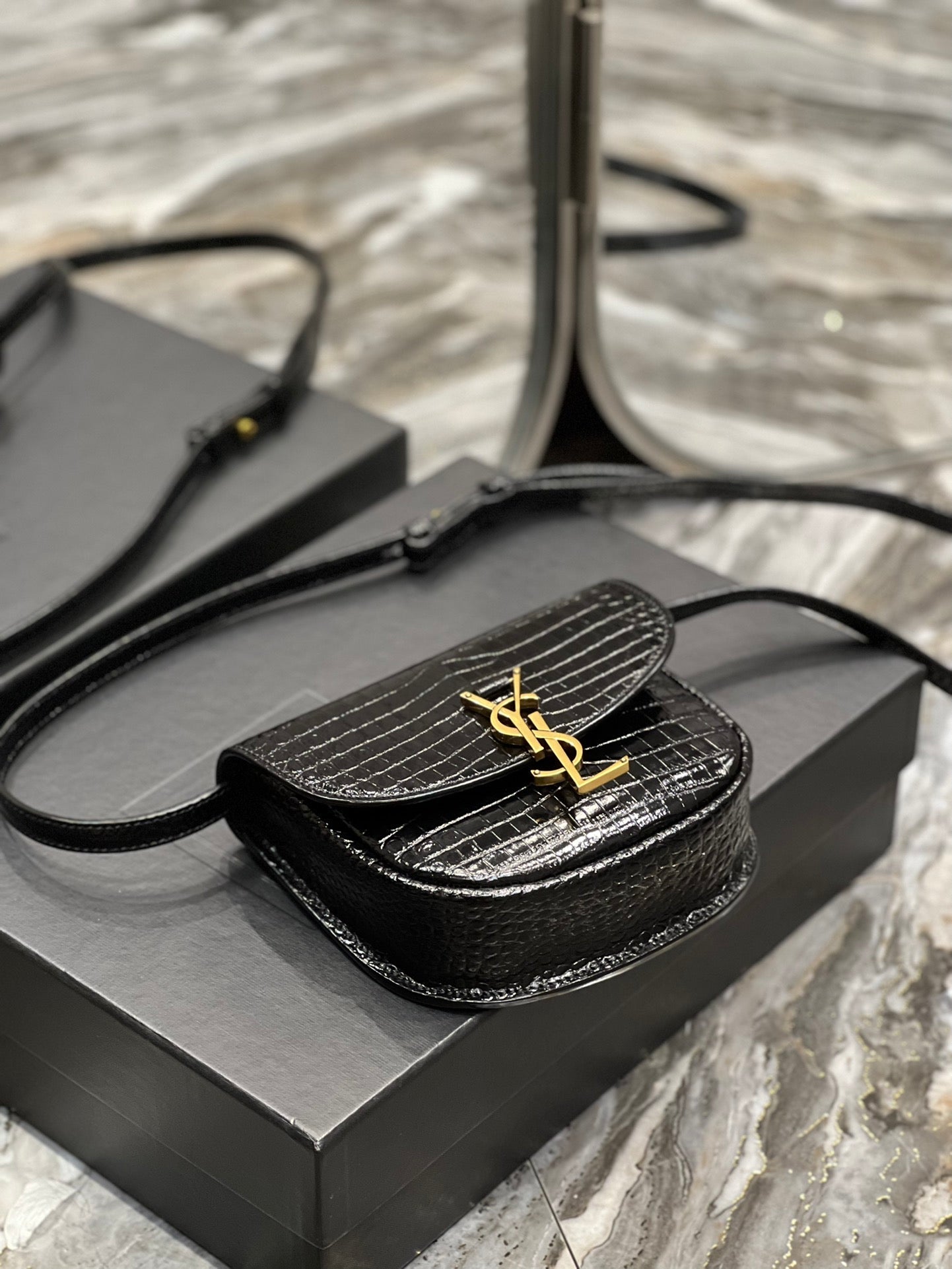 Top Quality Kaia Small Satchel Black For Women, Women’s Bags 7in/18cm YSL? 619740DND0W1000